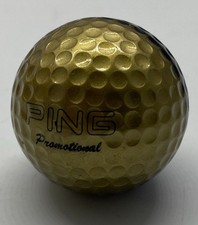 Vintage Ping Promotional Golf Ball Rare Gold Black Two Tone Collector Split
