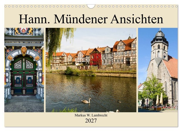 "Calendar 2027 · US Version · Hann. MüNden Views (Wall Calendar 2027 17\" × 12\" La"-image