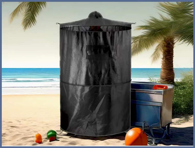 Pop Up Privacy Tent Black 52 inches tall x 37 inches Diameter easy fold travel