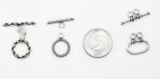 925 Sterling Silver Toggle Clasp for Necklace, Bracelet You Pick Style