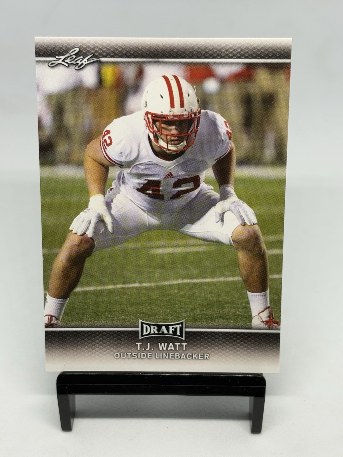 2017 Leaf Draft #62 T.J. Watt Wisconsin Badgers Steelers RC