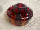 Vintage Fenton Ruby Red Amberina Flower Frog