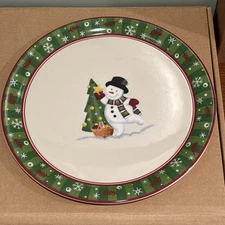 Longaberger Pottery Holiday Platter New In Original Box With Card 12-1/2" DIA