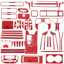 Innere Central Dash Door Strip Trim Red Carbon Sticker For Hummer EV 2022-2025