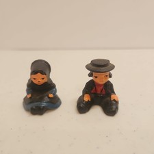 Pair of Wilton Cast Iron Amish Figures 1 3/8"