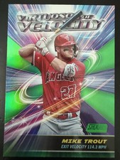 2024 Stadium Club Virtuosos of Velocity Green Mike Trout 11/50 Los Angeles Angel