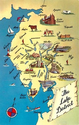 DIE SEENPLATTE KARTE - POSTKARTE