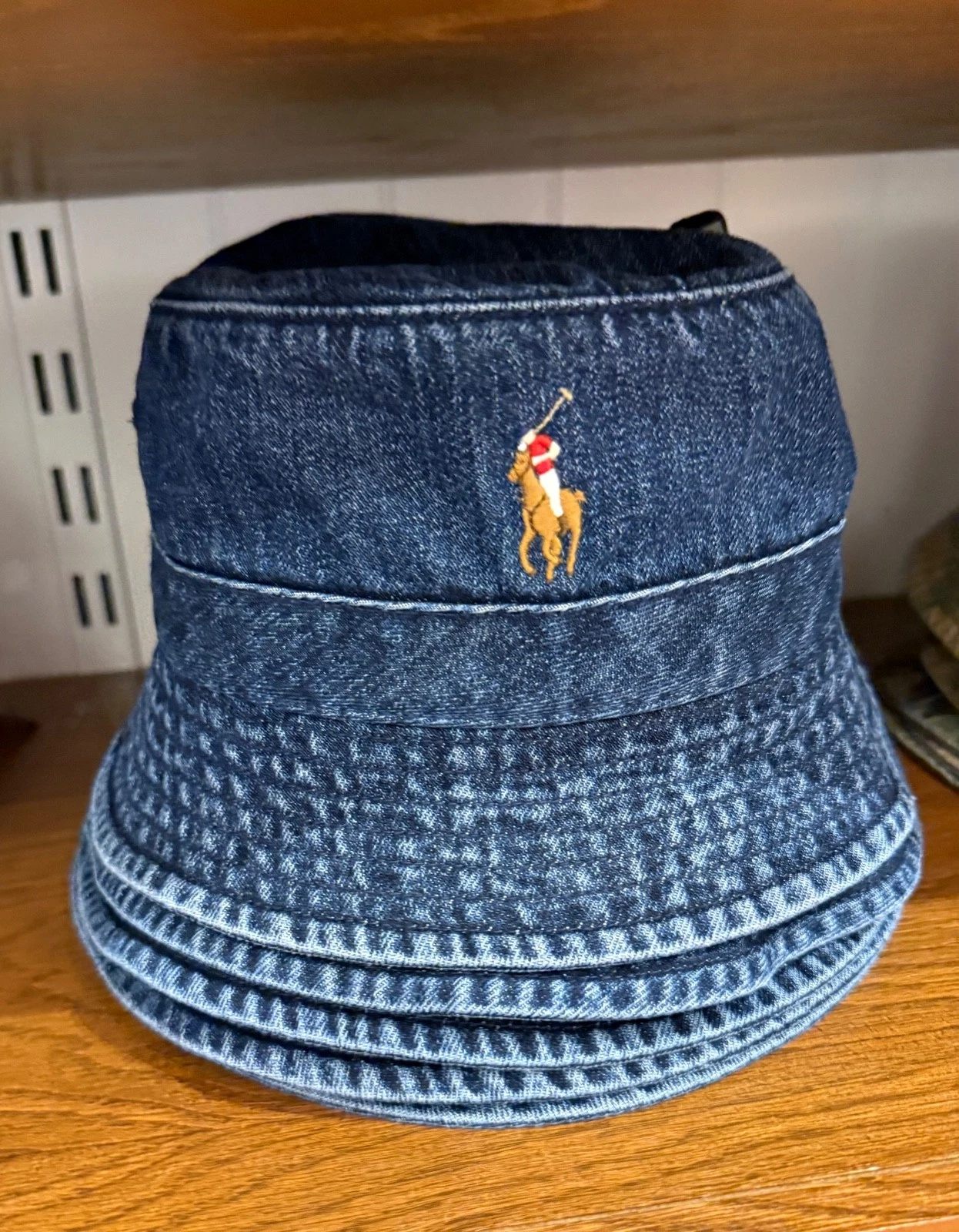 NWT Polo Ralph Lauren Dark Indigo Blue Denim Pony Logo Bucket Hat - all sizes
Opens in a new window