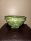 Vintage McCoy Large Green Window Pane Mixing Bowl