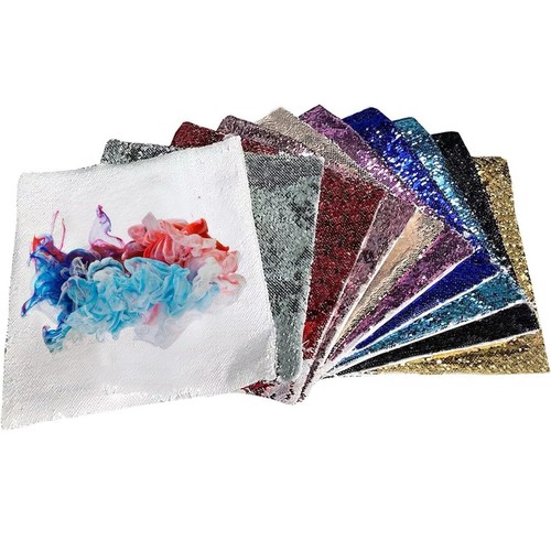 10pcs Blank Reversible Sequin Magic Swipe Pillow Cover Sublimation Cushion Case - Picture 1 of 4