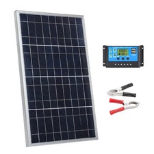 Portable 10W Solar Panel Kit 18V Battery Charger w/ Controller Caravan Boat RV