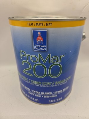 1 Gallon Sherwin Williams Promar 200 Interior Flat Color 7732 Lemongrass