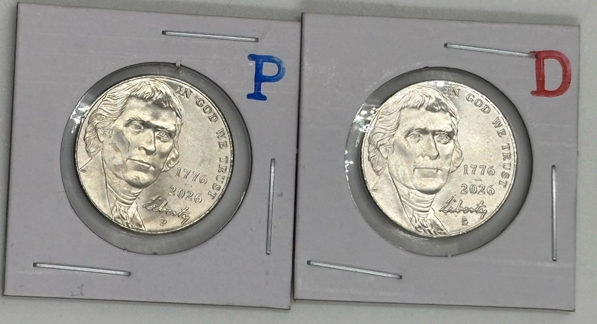 ナルミン 1776-2026 P&D Mint Nickel & Dime 4-Coin Set – MS67 | US Coins