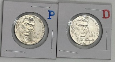 1776 2026 P D JEFFERSON NICKEL Semi-quincentennial (2 coin set