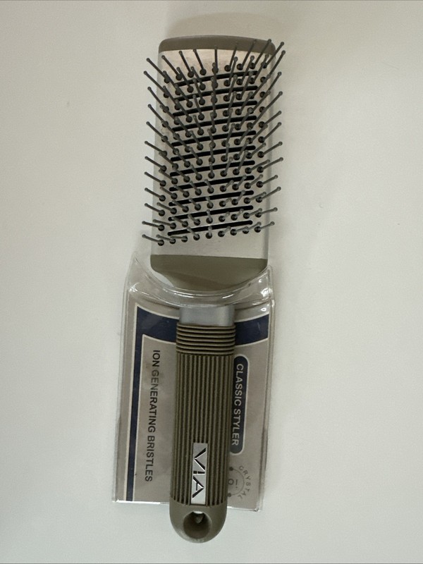 VIA Crystal Ion Classic Styler Ion Generating Bristles Hair Brush