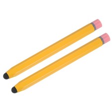 2pcs Stylus Pens for Touch Screens Hex Crayon Stylus Pen Capacitive 4.7" Yellow