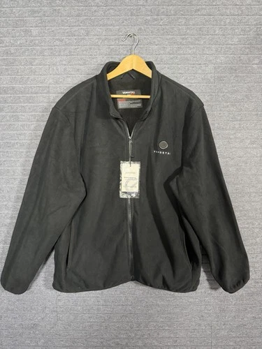 BLACK - VENUSTAS ZIPPER UP HEATED FLEECE JACKET FOR MEN 7.4V Size X-Large New WT - product listing photo