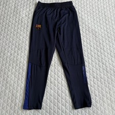 FCB Barcelona Kids Track Pants Size 14 Pockets Ankle Zip Up Soccer Team Sporty