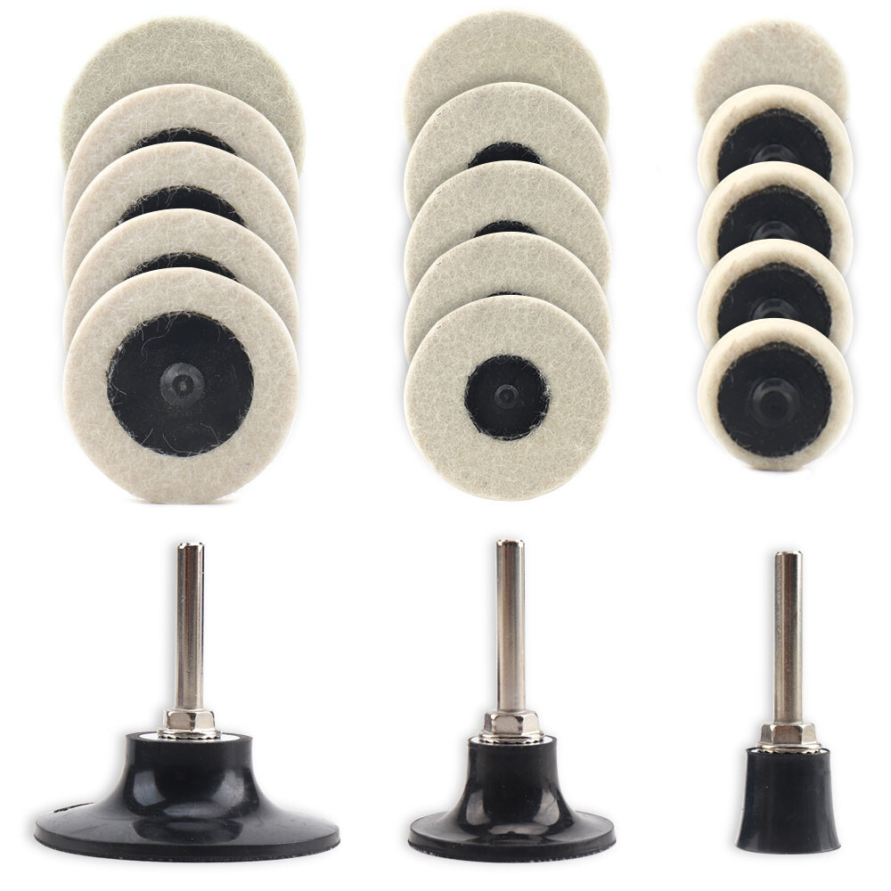 25/50/75mm Wool Felt Polishing Wheel Roll Lock Buffing Pad 1/2/3 ...