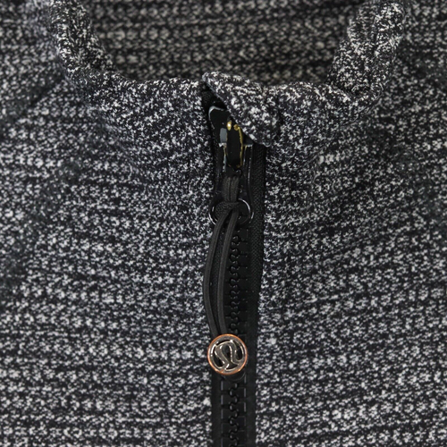 Lululemon Define Jacket Women's Size 10 Heathered Black Full Zip Gray Thumbholes - Afbeelding 4 van 8