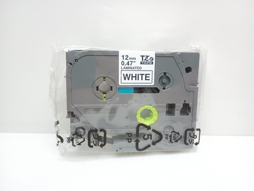 Brother Tze 12 mm 0.47" Laminated White TZE-231 Label Tape