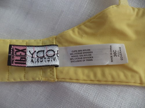 Victoria Secret Body By Victoria IPEX Yellow Bra 36C Full Coverage - Picture 6 of 8