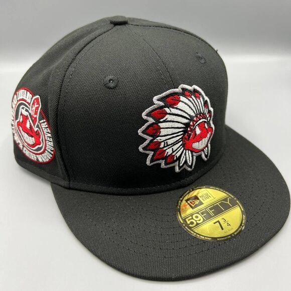 Cleveland Indians Guardians Hat Men 7 3/4 Black 59Fifty New