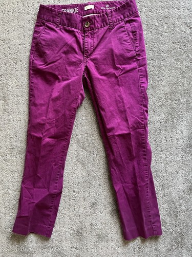 J Crew Frankie Stretchhose Größe 2 Petite lila Damenhose