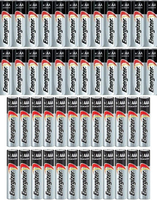 Combo 24X AA + 24X AAA  Max Alkaline E91/E92 Batteries Made in USA Exp