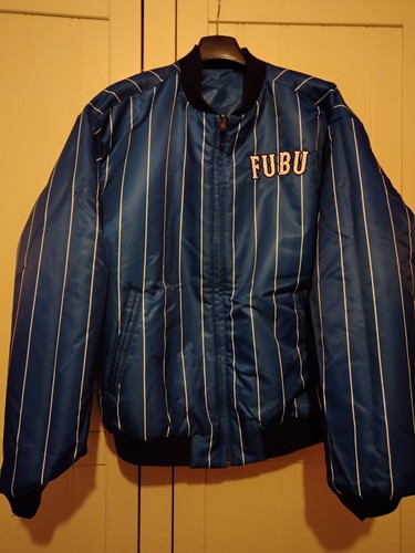 FUBU COLLEGE JACKE BOMBERJACKE BOMBER BLAU M ÜBERGANGSJACKE OVERSIZE NEU TOP! - Bild 6 von 6