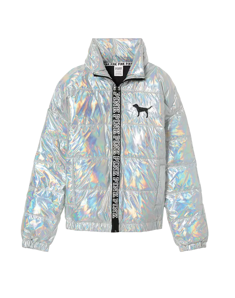 Victoria s Secret PINK Metallic Puffer Jacket