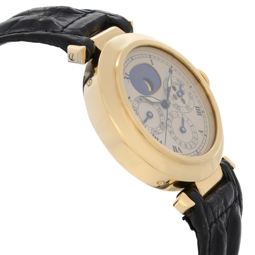 Cartier Pasha 18K  Yellow Gold Moonphase Perpetual Calendar Quartz Watch 30003 - Imagen 4 de 5