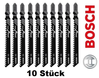 10x Bosch T111C HCS Stichsägeblätter Holz DeWalt Makita Skil Metabo Holzplatten