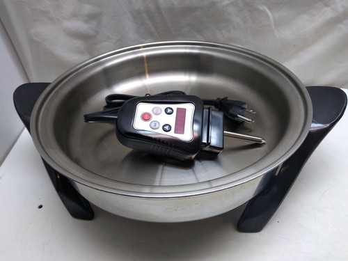 Saladmaster Electric Skillet 12" 304/316L Surgical Steel Roaster Buffet Server - Picture 9 of 11