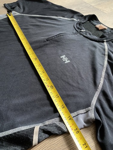 Prenda deportiva para correr HELLY HANSEN para hombre 1/4 cremallera negra talla grande L ajuste ajustado - Imagen 5 de 8