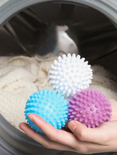 1-3x Plain Laundry Ball Tumble Eco Dryer Clothes Softener Washing Machine Balls