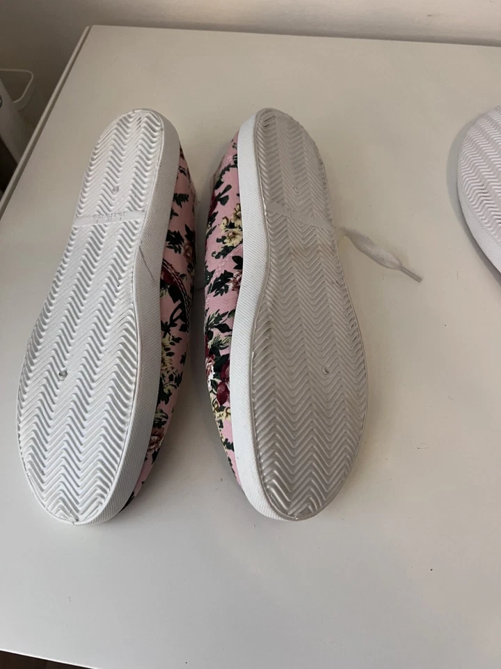 NEW Lace Up Pumps Sneakers Size UK 6 EU39 Pink Floral - Image 4 of 4