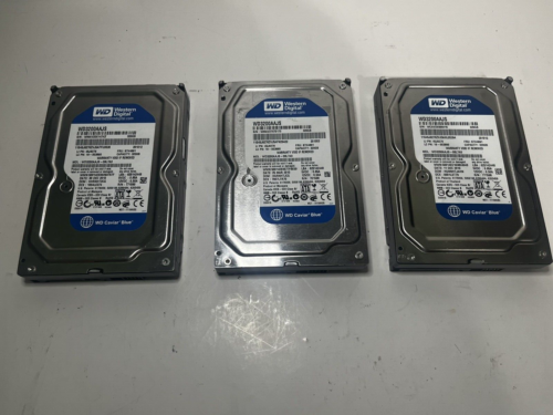 Lot of 3 Western Digital WD3200AAJS 320GB 3Gb/s 8MB Cache 3.5" SATA Hard Drives - Picture 1 of 4