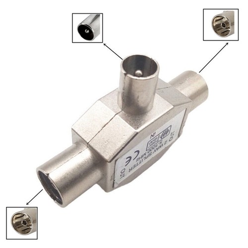 PAL TV Antenna Splitter Double Adaptor 1 Male Plug to Dual Female Sockets AU - Picture 14 of 14
