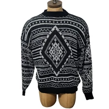 VTG SOSTANZA SWEATER MENS XL COSBY CREW NECK PREPPY ACADEMIA Eclectic Grandpa