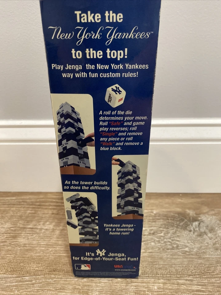 Official New York Yankees Jenga Collectors Edition Wooden Blocks Crafter MLB  - Image 3 of 4