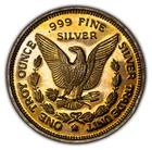 1 oz .999 Fine Silver Round - Morgan Dollar - Trade Unit - Toning - SKU-F2755