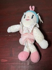 Vintage Dakin Musical Pullstring Stuffed Plush Clown 1987 Works