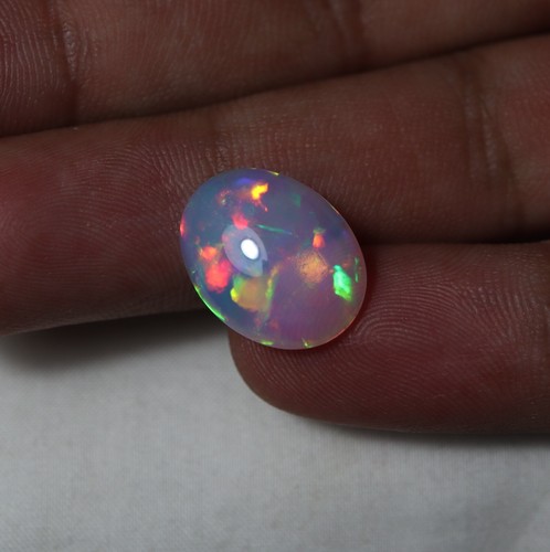 4.96 Carat 16.6x12 MM Natural AAA Multi Flashy Fire Ethiopian Opal Oval Cabs - Imagen 10 de 15