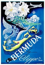 Bermuda Clipper 1947 Poster Print  Reproduction Giclee Print 11x17