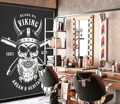 3D Awesome J2116 Hair Cut Barber Shop Wallpaper Mural Wall Print Murals Erin