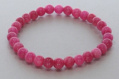  Mashan rosa Kugel Schmuck Stretch Armband 6mm - 6S328