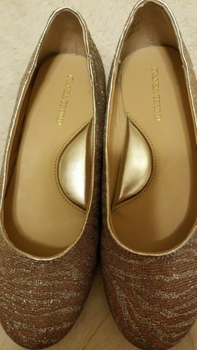 Niñas Ivanka Trump Oro Plata Brillo Zapato Plano 3 - Imagen 3 de 4