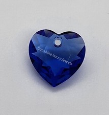 Swarovski Crystal Sapphire Heart Cut 6432 Pendant; 8mm 2 , 10.5mm 2 , 14.5mm