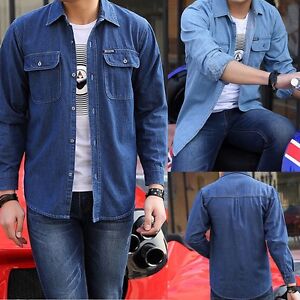 long sleeve jean shirt